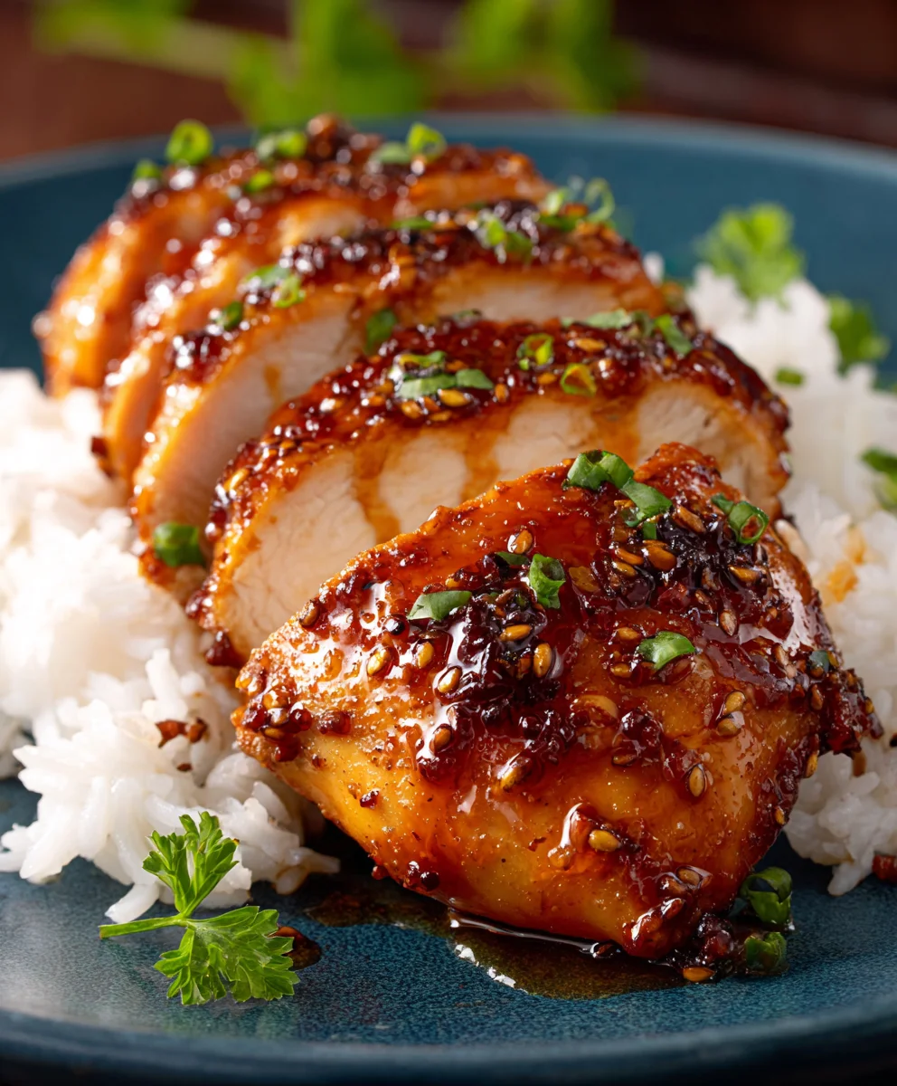 Sweet & Sticky Honey Garlic Chicken Breasts Recipe