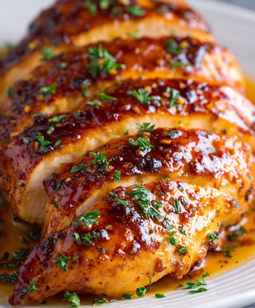Sweet & Sticky Honey Garlic Chicken Breasts Recipe