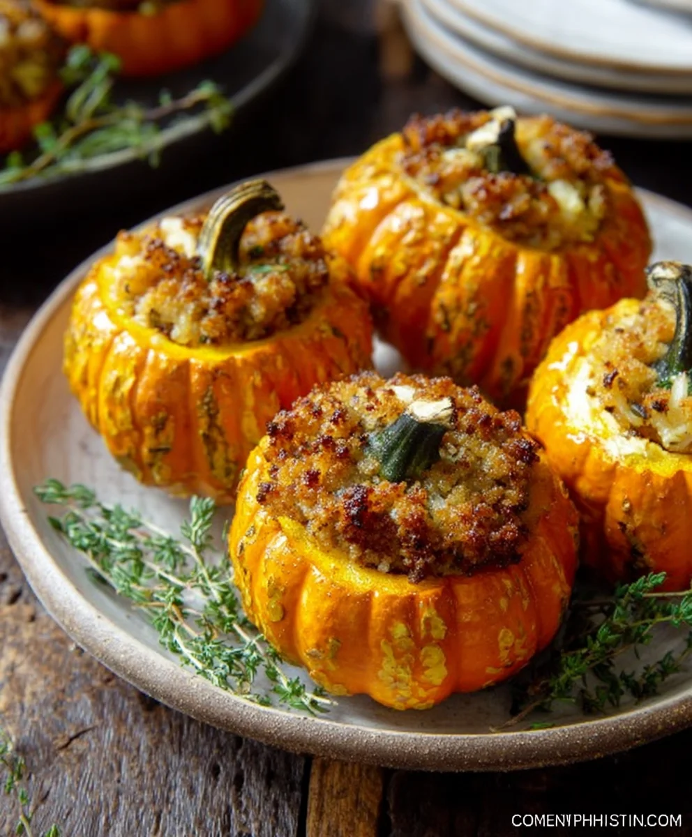 Savory Stuffed Mini Pumpkins: Easy Fall Dinner Recipe