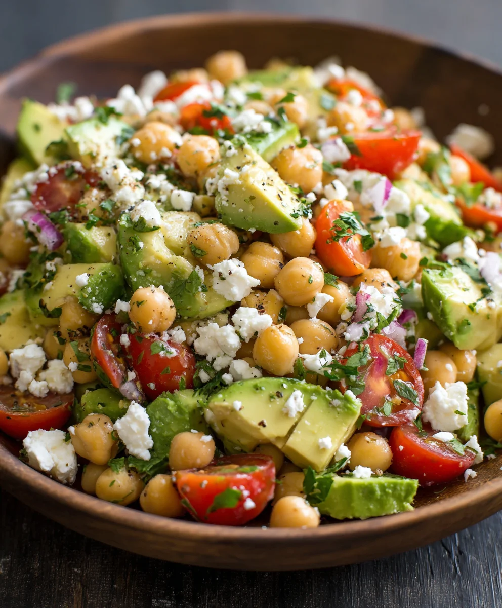 Chickpea Feta Avocado Salad: Fresh & Easy Recipe!