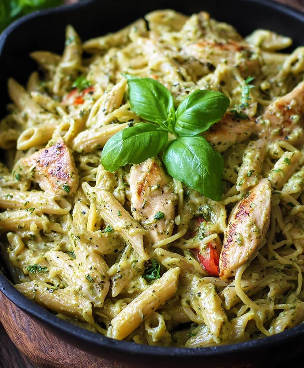 Creamy Chicken Pesto Pasta