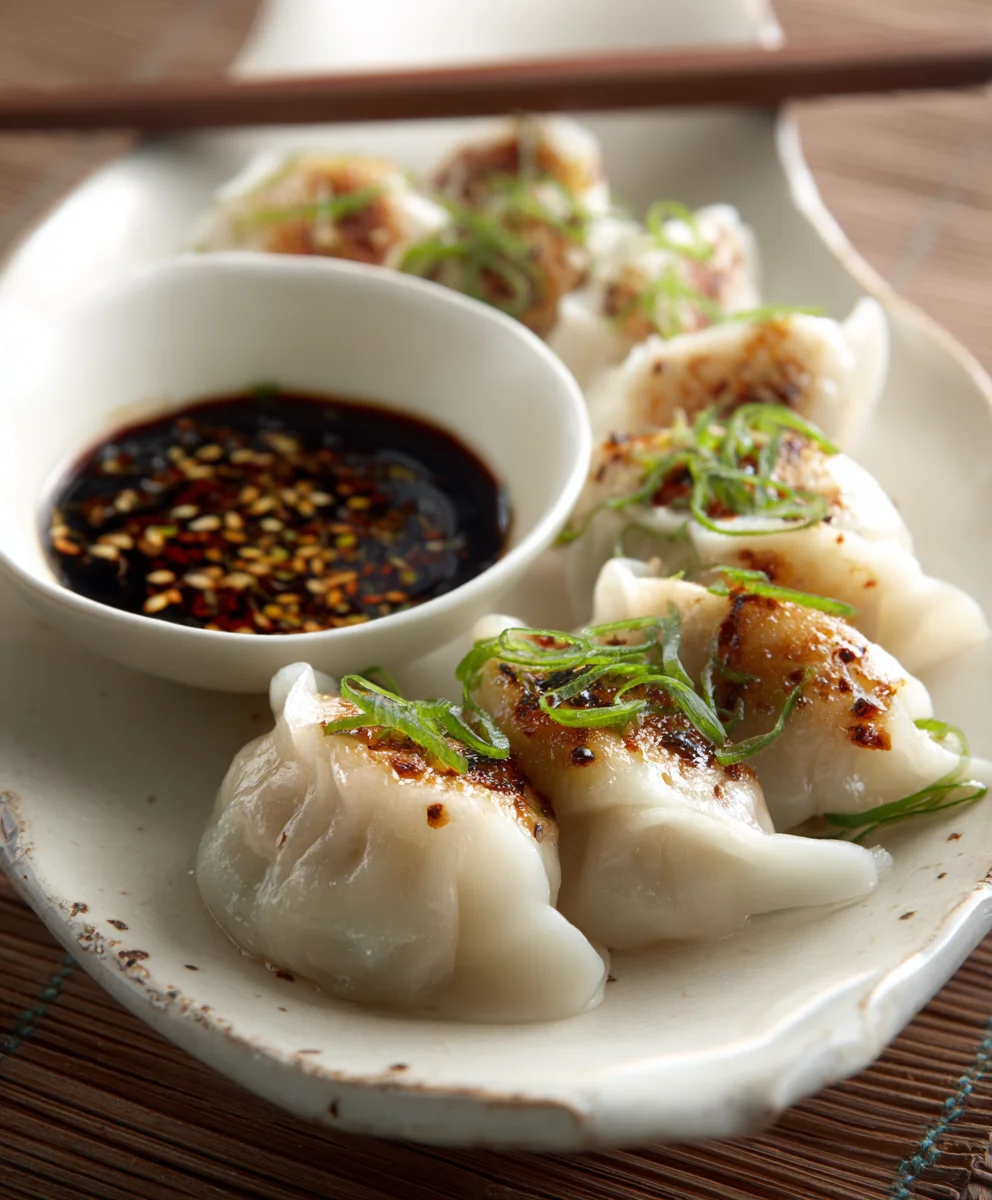 Homemade Shrimp & Chive Dumplings