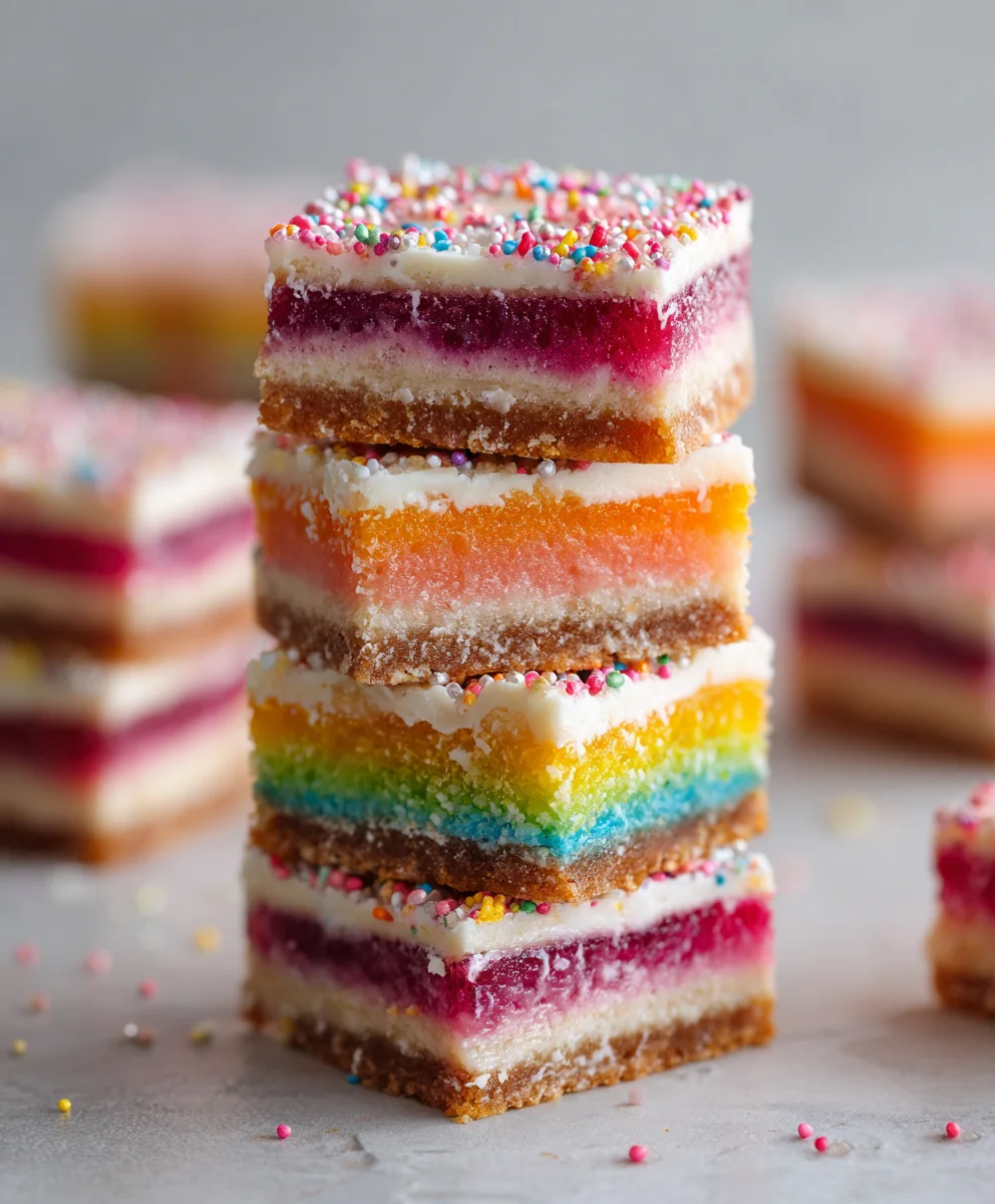 Easy Rainbow Bars Recipe - A Fun, Colorful Treat for All!