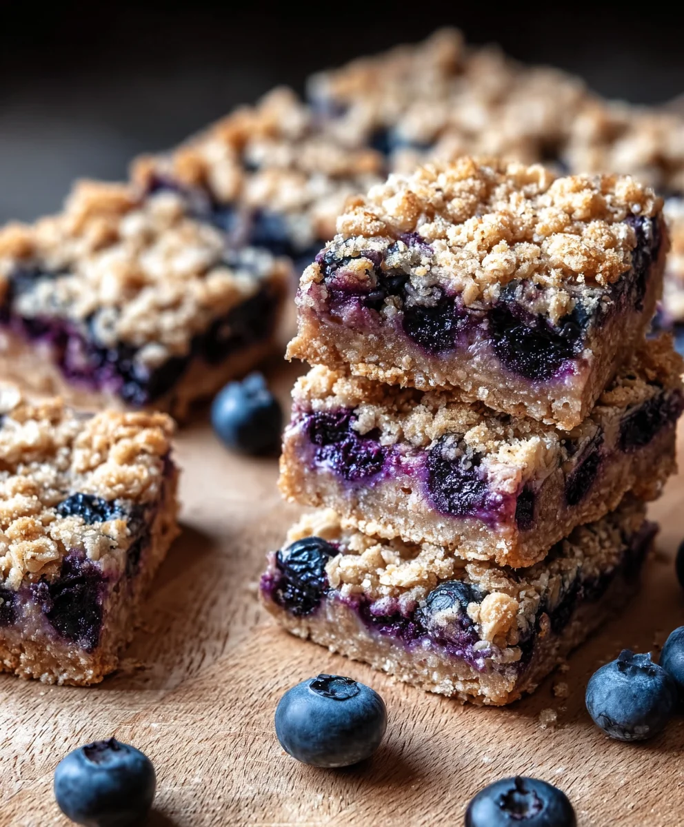 Grab-and-Go Healthy Blueberry Oatmeal Crumble Bars
