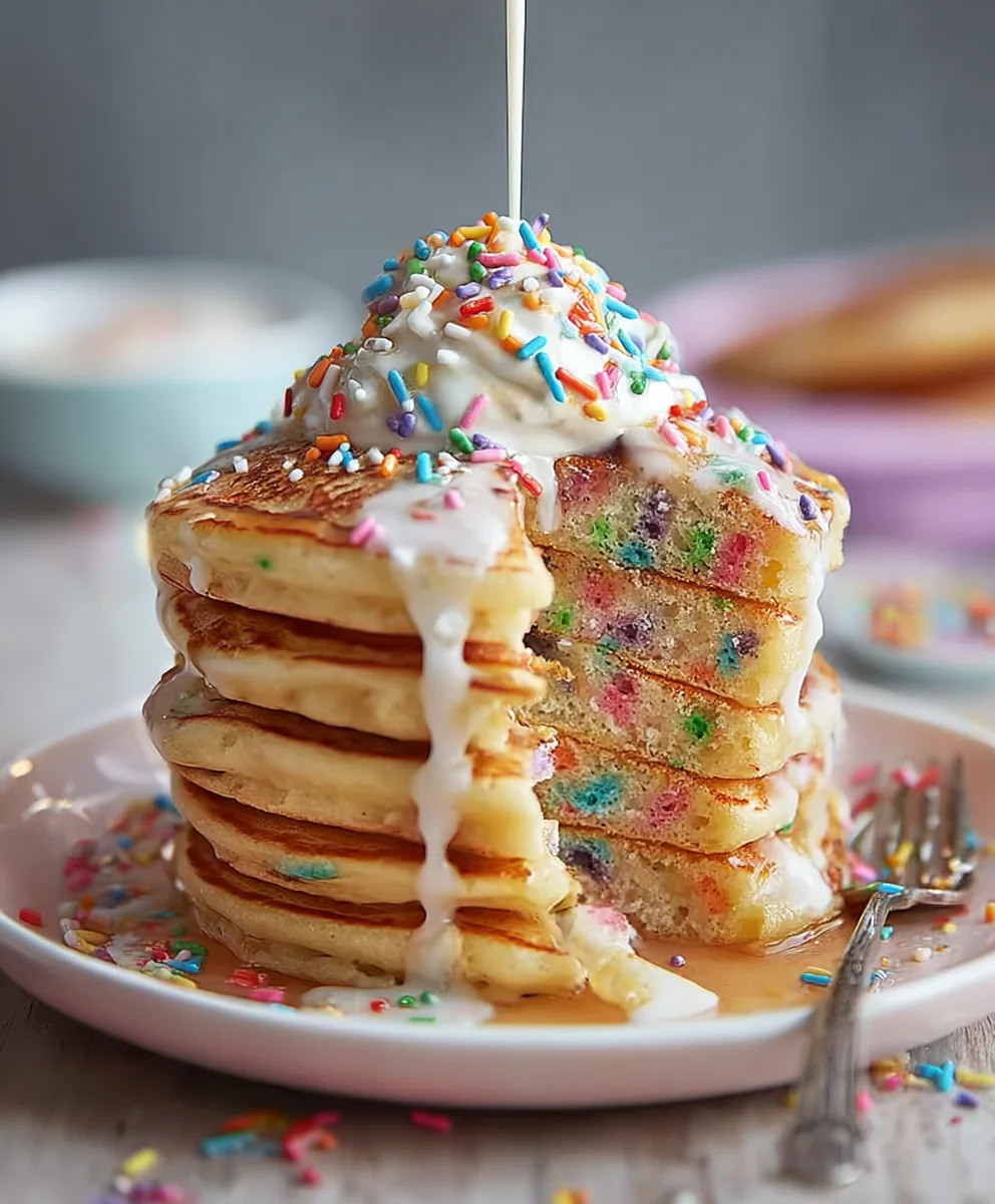 Funfetti Pancakes: Brighten Your Morning with Colorful Sprinkles!