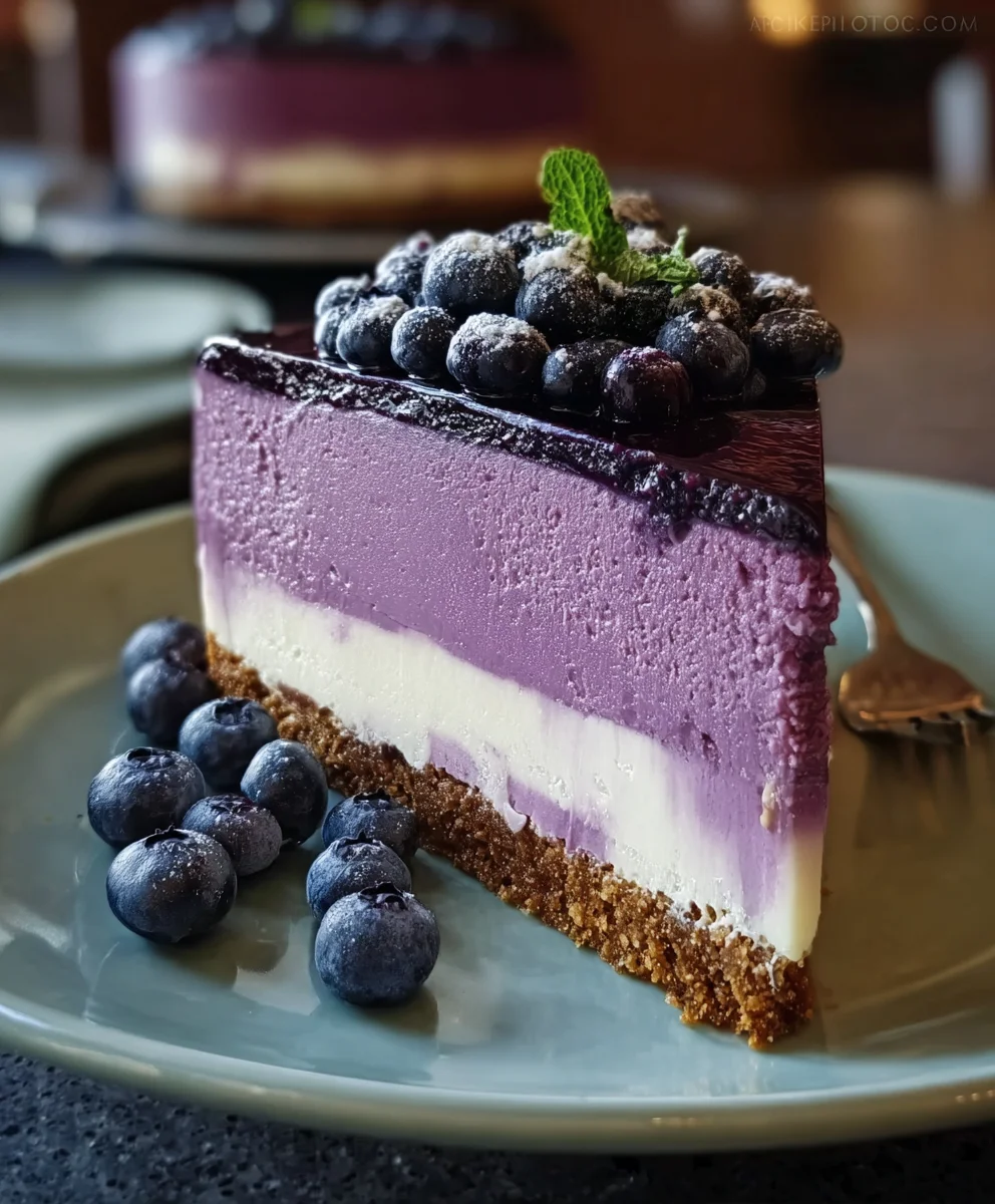 Blueberry Mousse Heaven Cheesecake