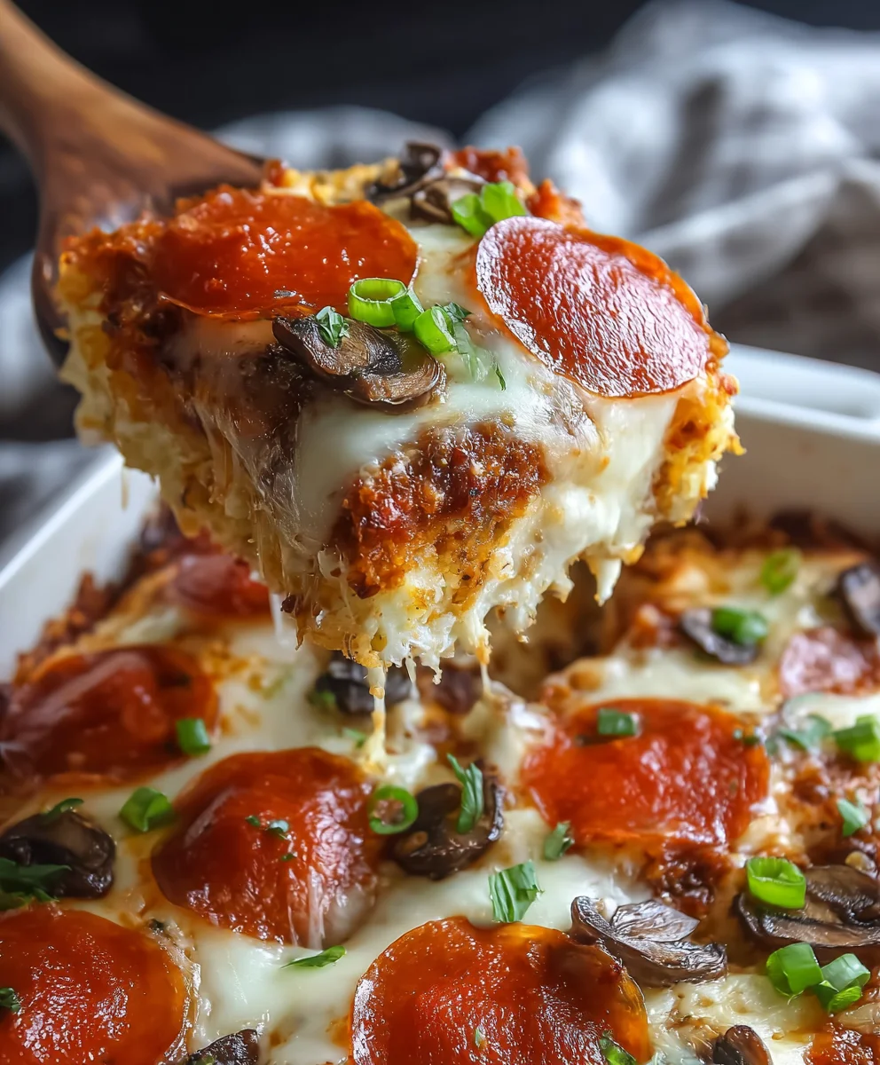 Keto Low Carb Pizza Casserole