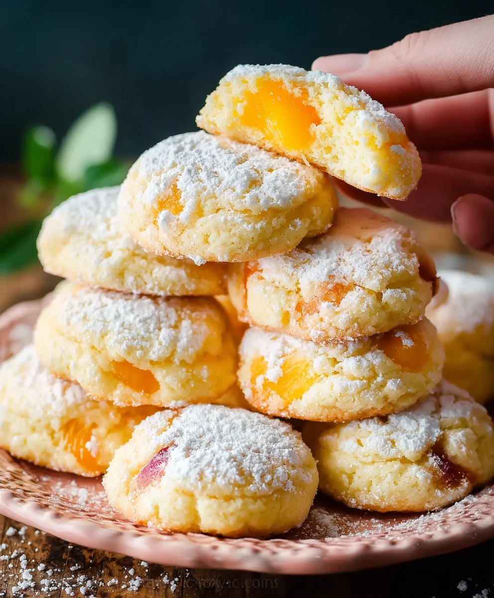 Orange Infused Sweet Ricotta Peach Cookies