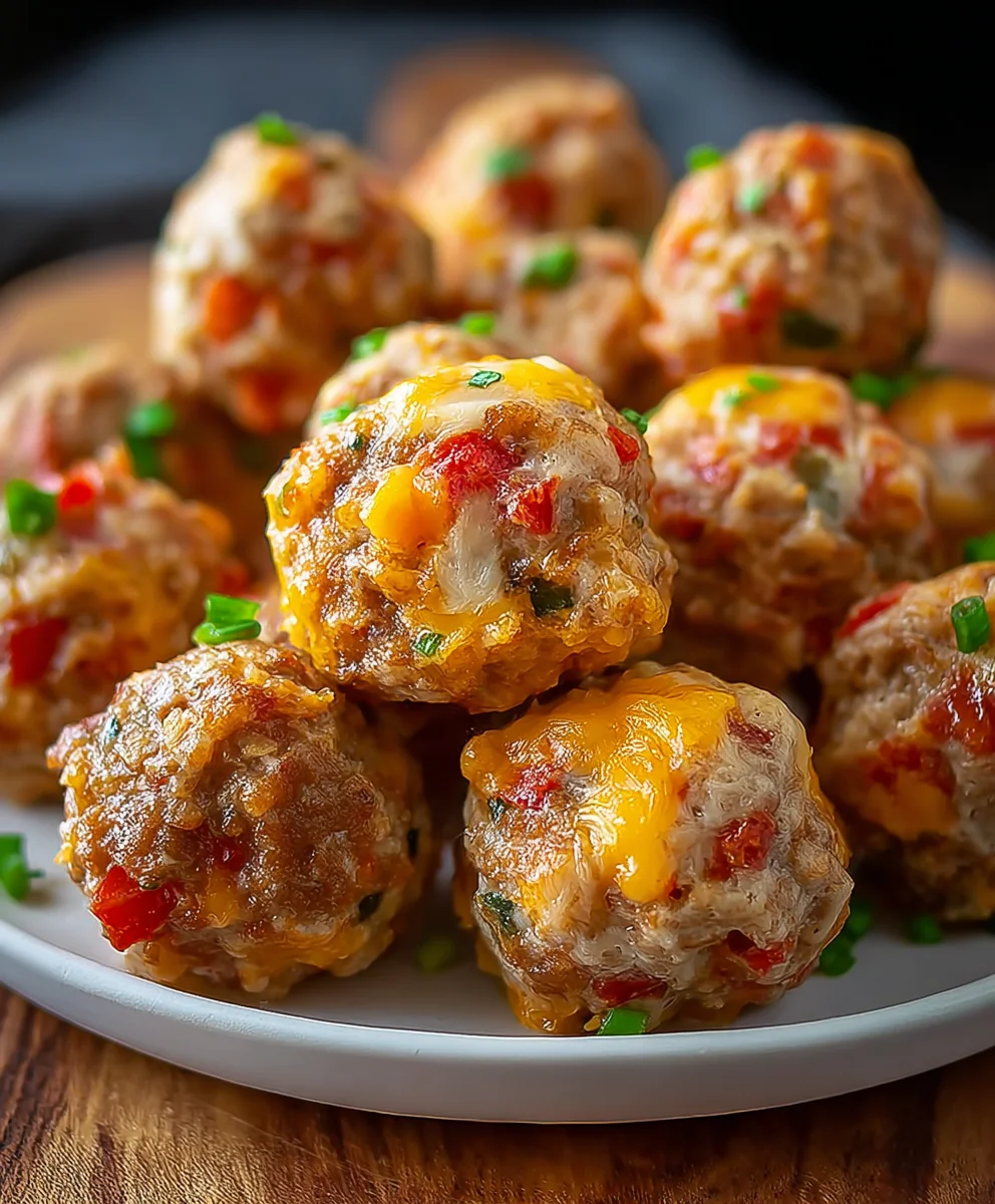 Zesty Beef Sausage Cheese Rotel Balls – Perfect Party Snack!