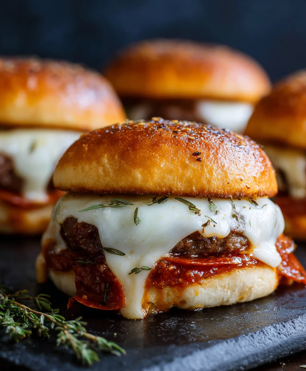 Beef Pepperoni Pizza Burger