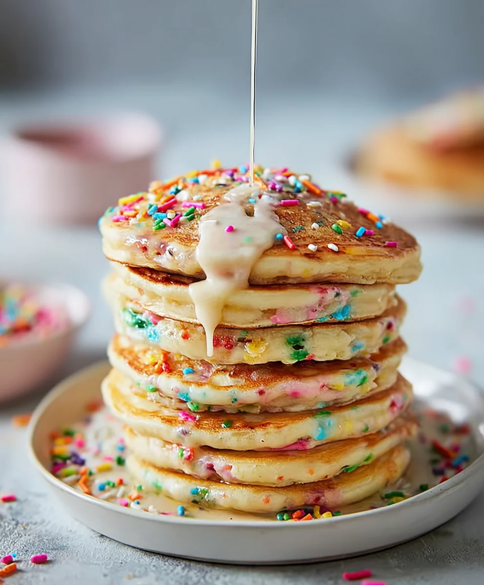Funfetti Pancakes: Brighten Your Morning with Colorful Sprinkles!
