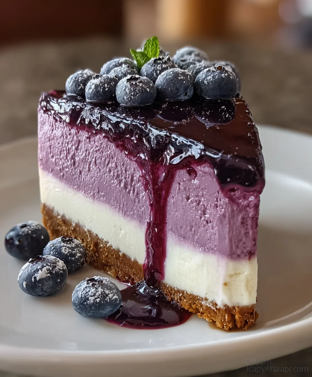 Blueberry Mousse Heaven Cheesecake Recipe - Divine Dessert!