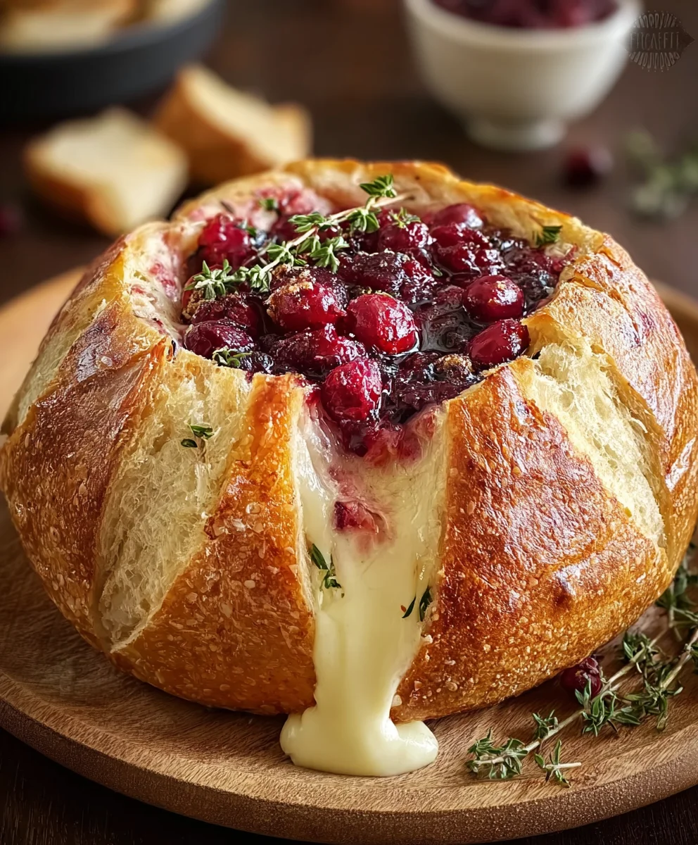 Cranberry Baked Brie Bread Bowl: Easy Holiday Appetizer