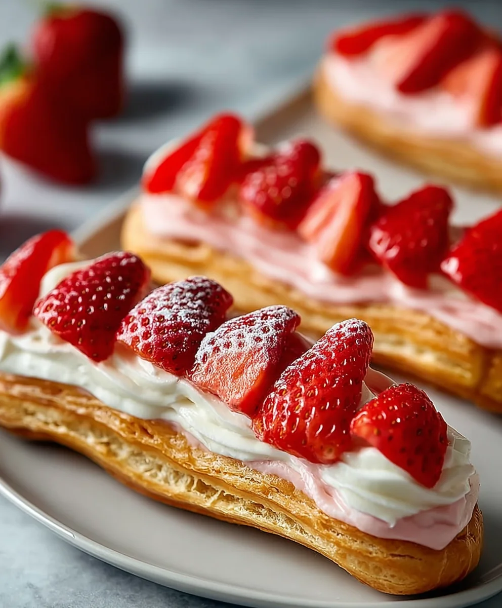 Sweet & Creamy Strawberry Eclairs Recipe – Impress Guests!