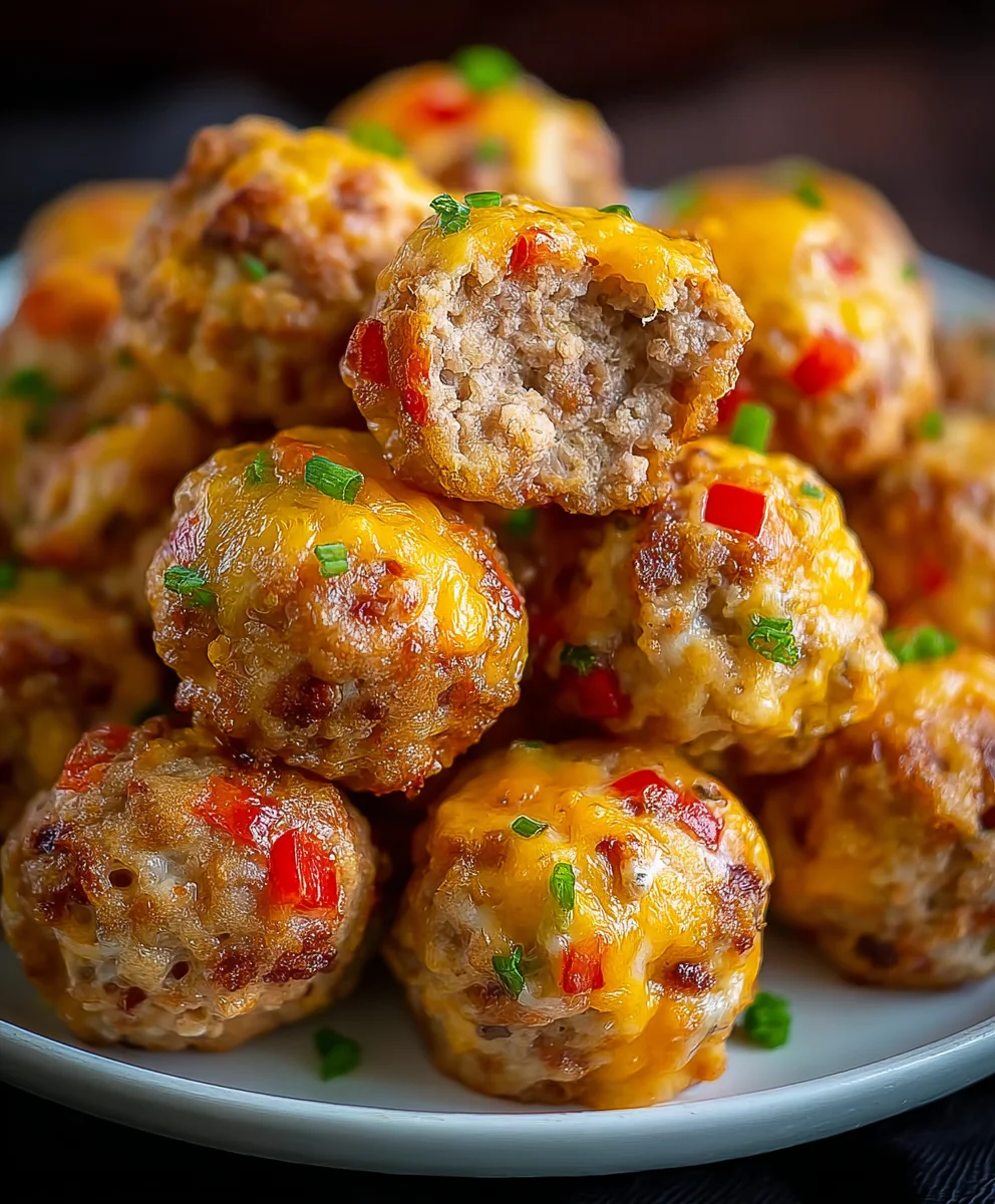 Zesty Beef Sausage Cheese Rotel Balls – Perfect Party Snack!