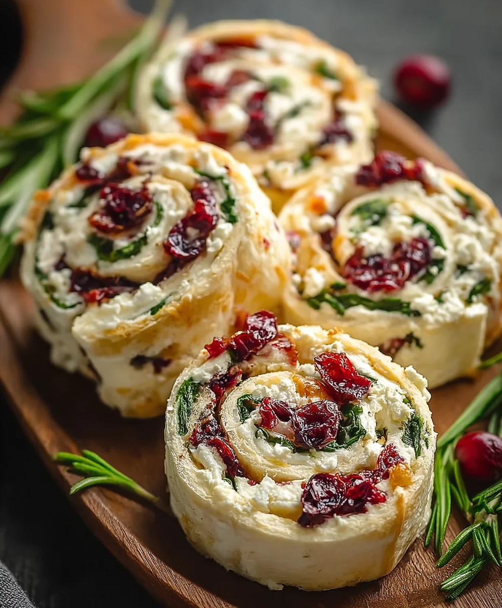 Cranberry Feta Pinwheels: Easy, Festive Appetizer!