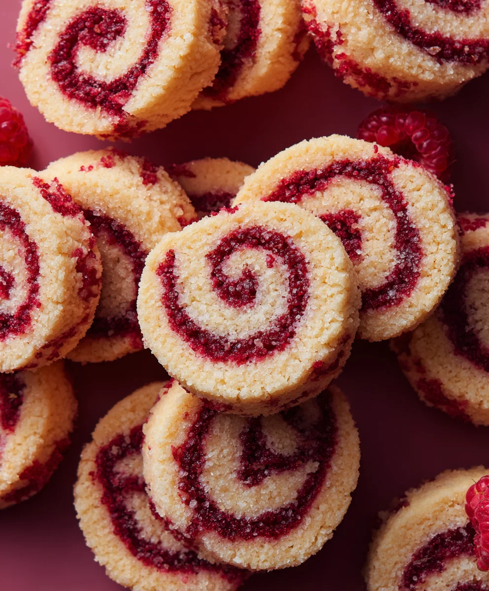 Raspberry Swirl Shortbread Cookies
