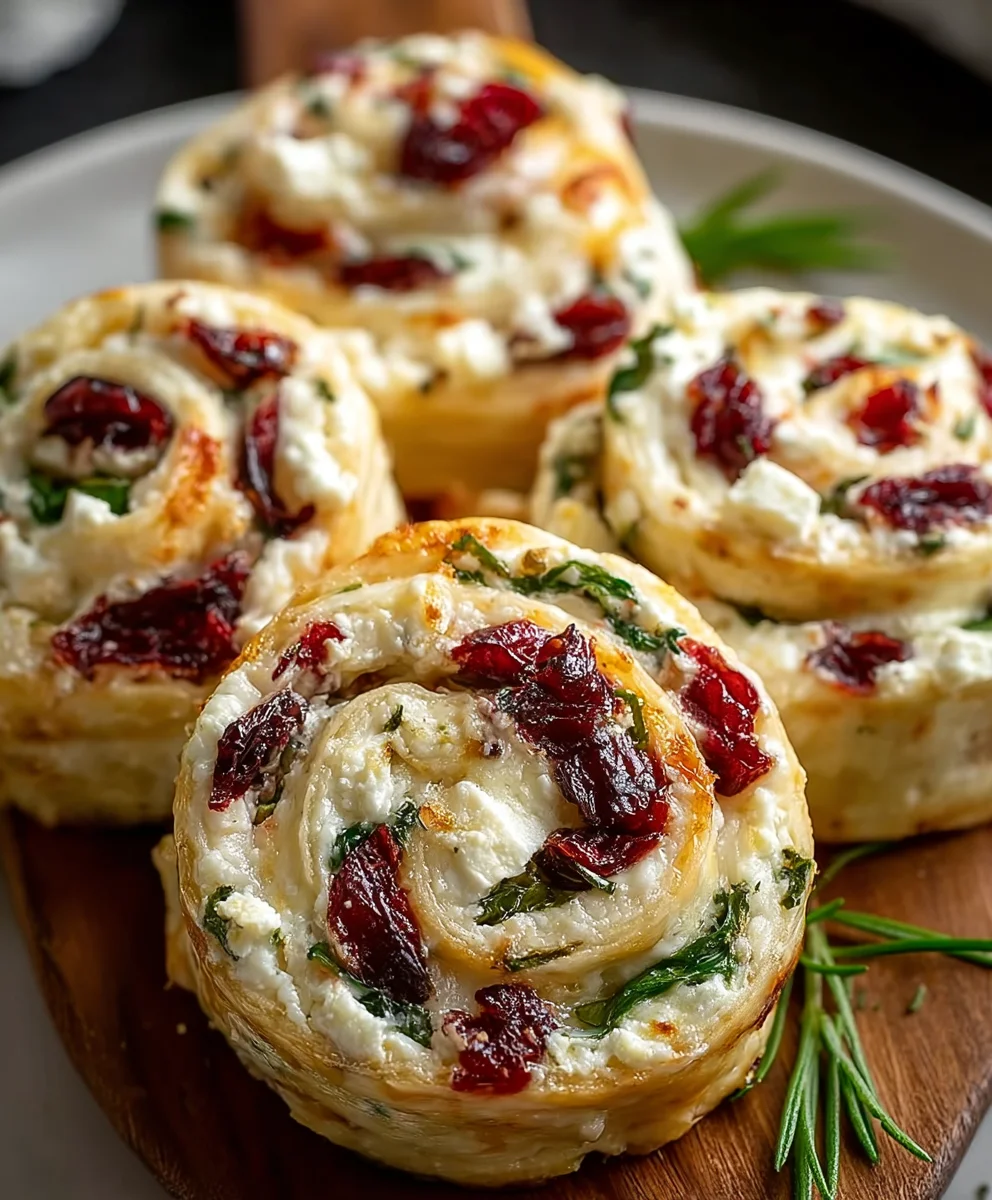 Cranberry Feta Pinwheels: Easy, Festive Appetizer!