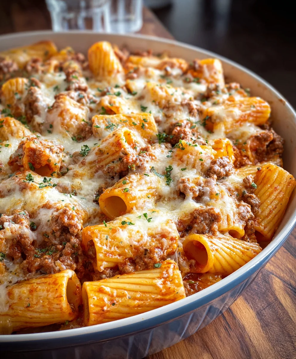 Ultimate Cheesy Beef Rigatoni Bake – Family Favorite Recipe