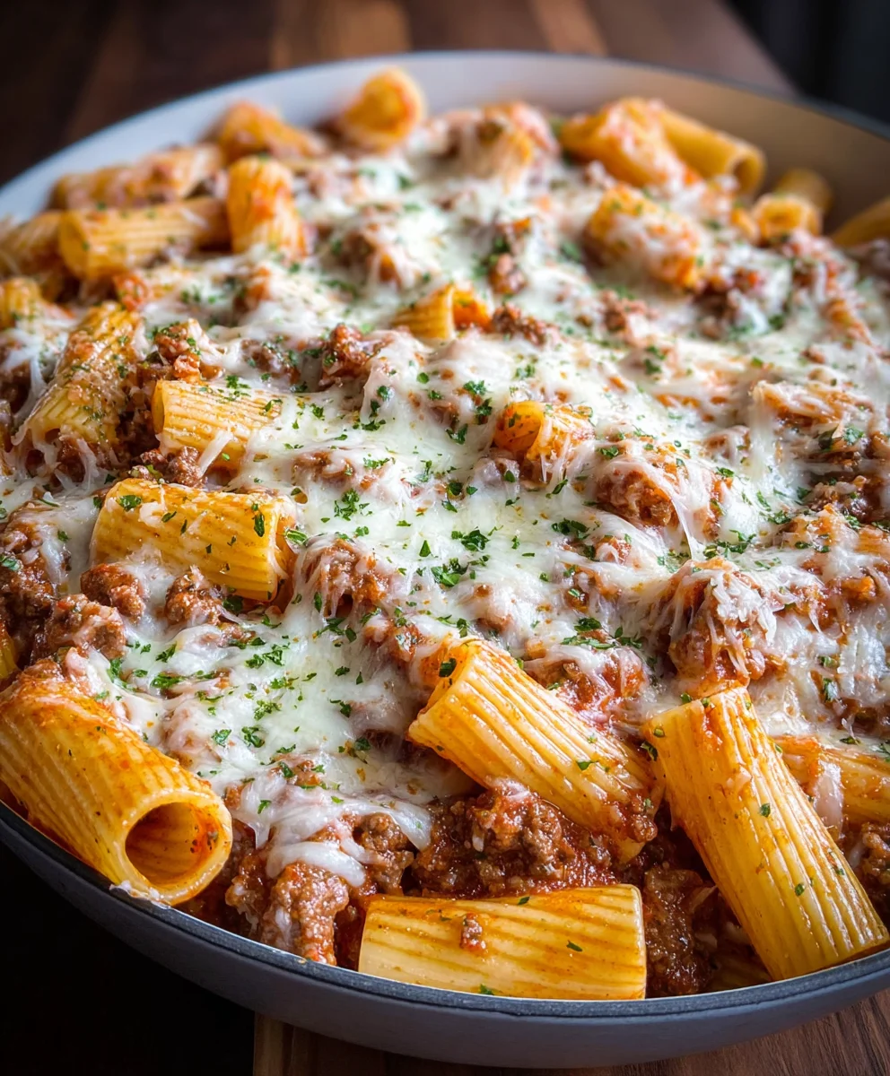 Ultimate Cheesy Beef Rigatoni Bake – Family Favorite Recipe