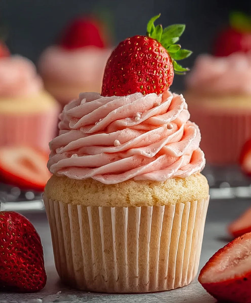 Fresh Strawberry Cupcakes: Easy & Delicious Recipe!