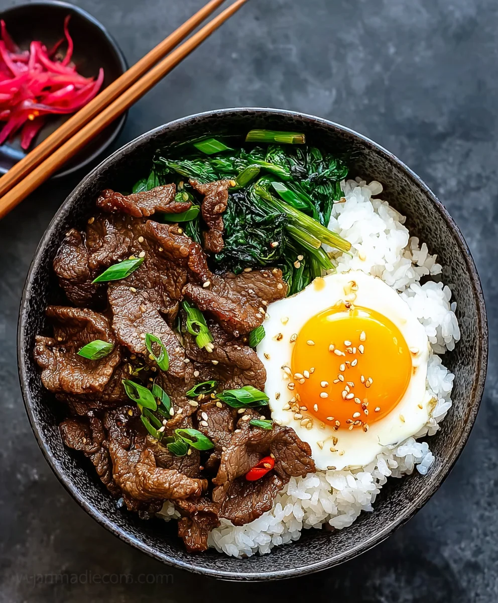 Savory Japanese Beef Bowl Gyudon - Quick & Easy Dinner!