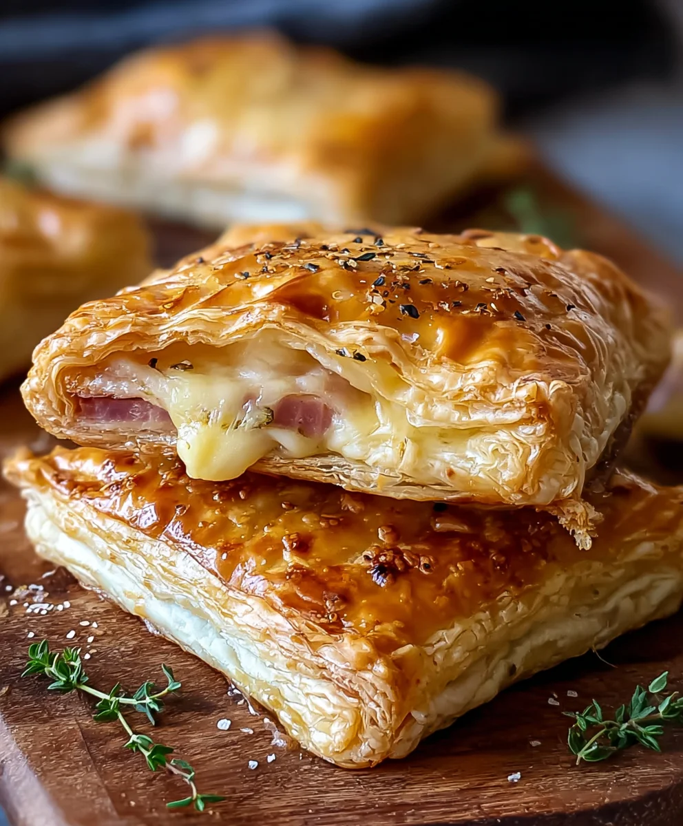 Beef Ham and Cheese Puff Pastry