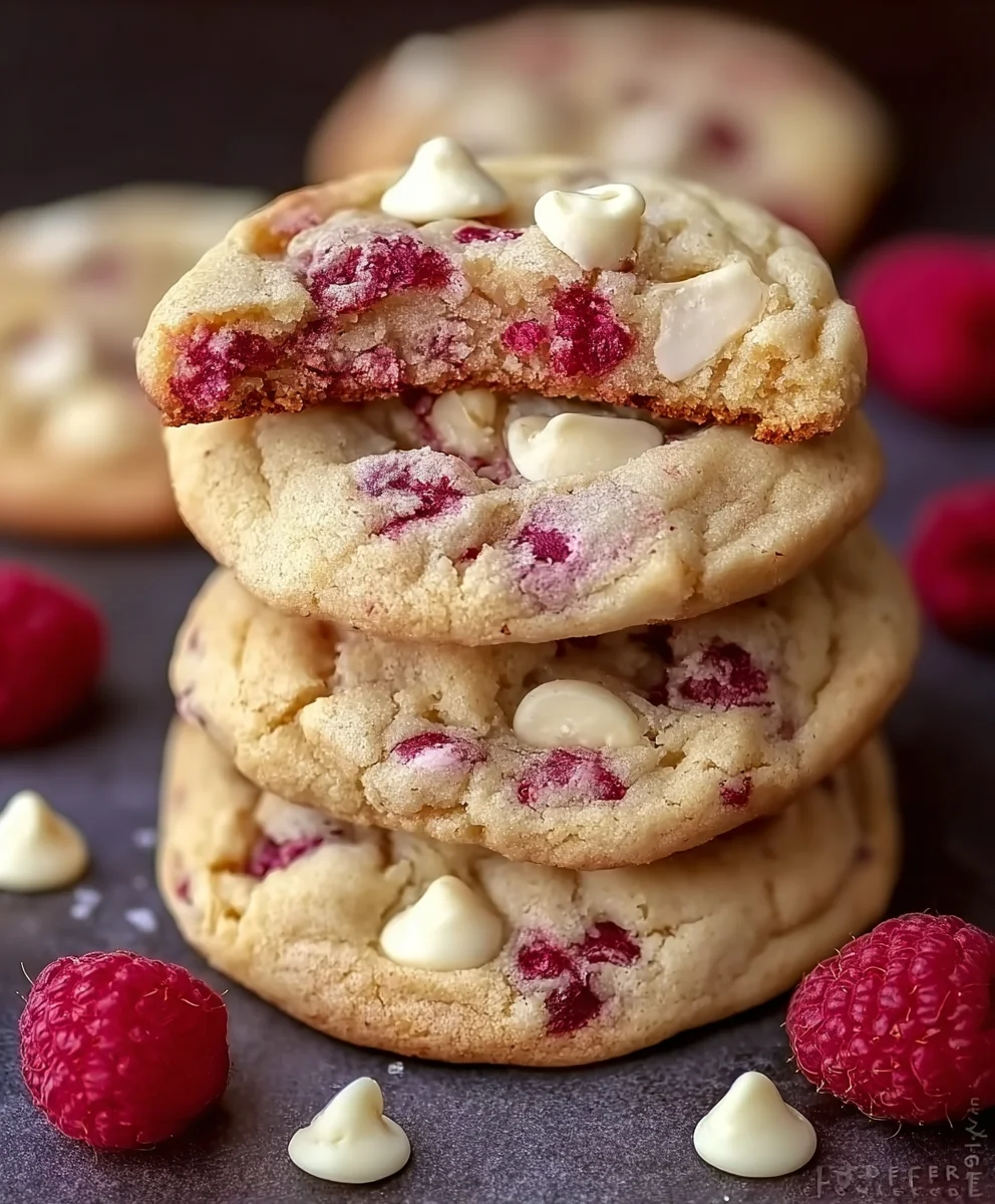 Mouthwatering Gooey Raspberry White Chocolate Cookies