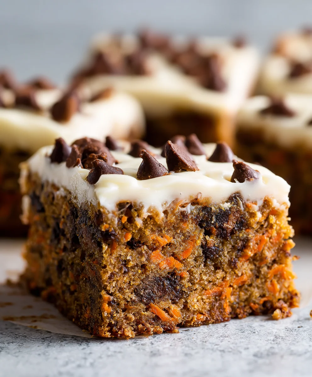 Best Chocolate Chip Carrot Cake Bars Ever – Easy Recipe!