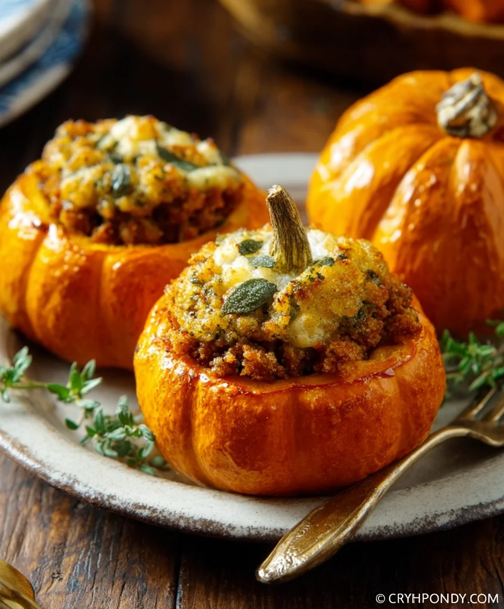 Savory Stuffed Mini Pumpkins: Easy Fall Dinner Recipe