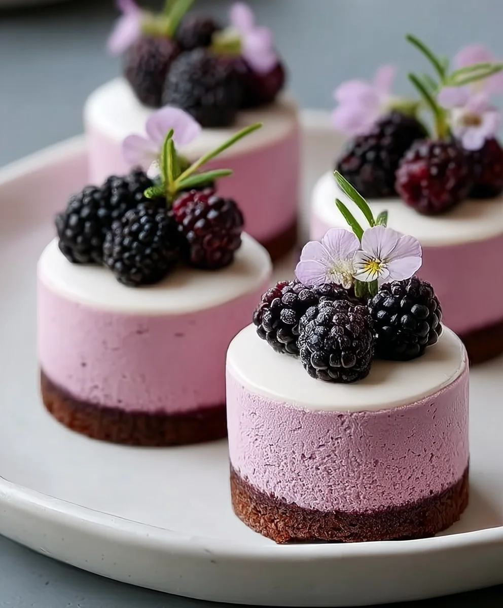 Mini Blackberry Mousse Cakes: Light, Creamy & Easy Recipe!