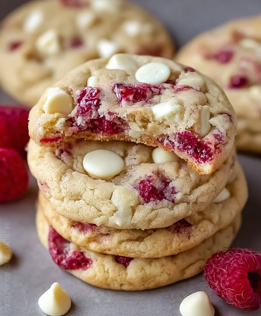 Mouthwatering Gooey Raspberry White Chocolate Cookies