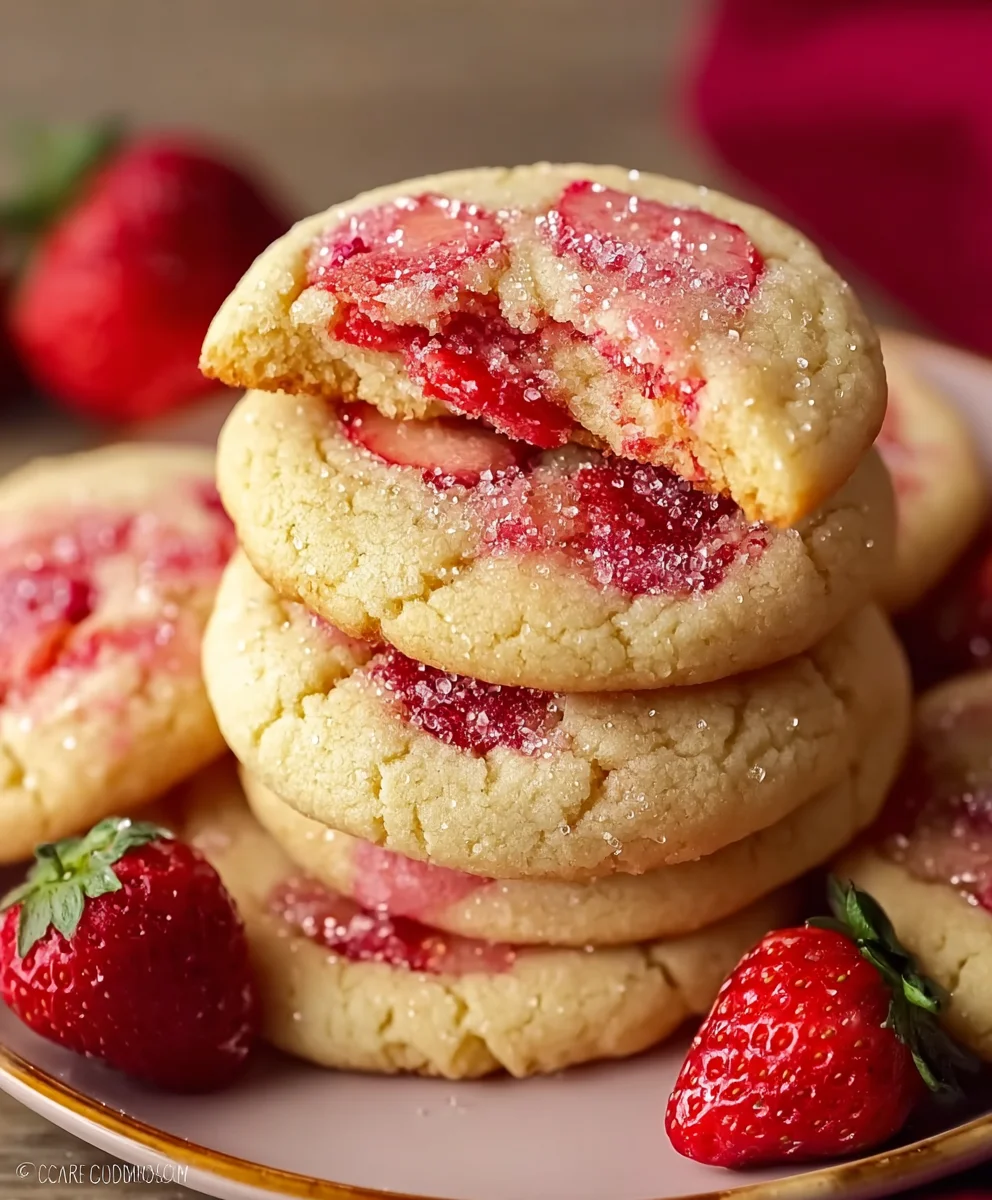 Double Strawberry Sugar Cookies – Bursting with Berry Flavor!