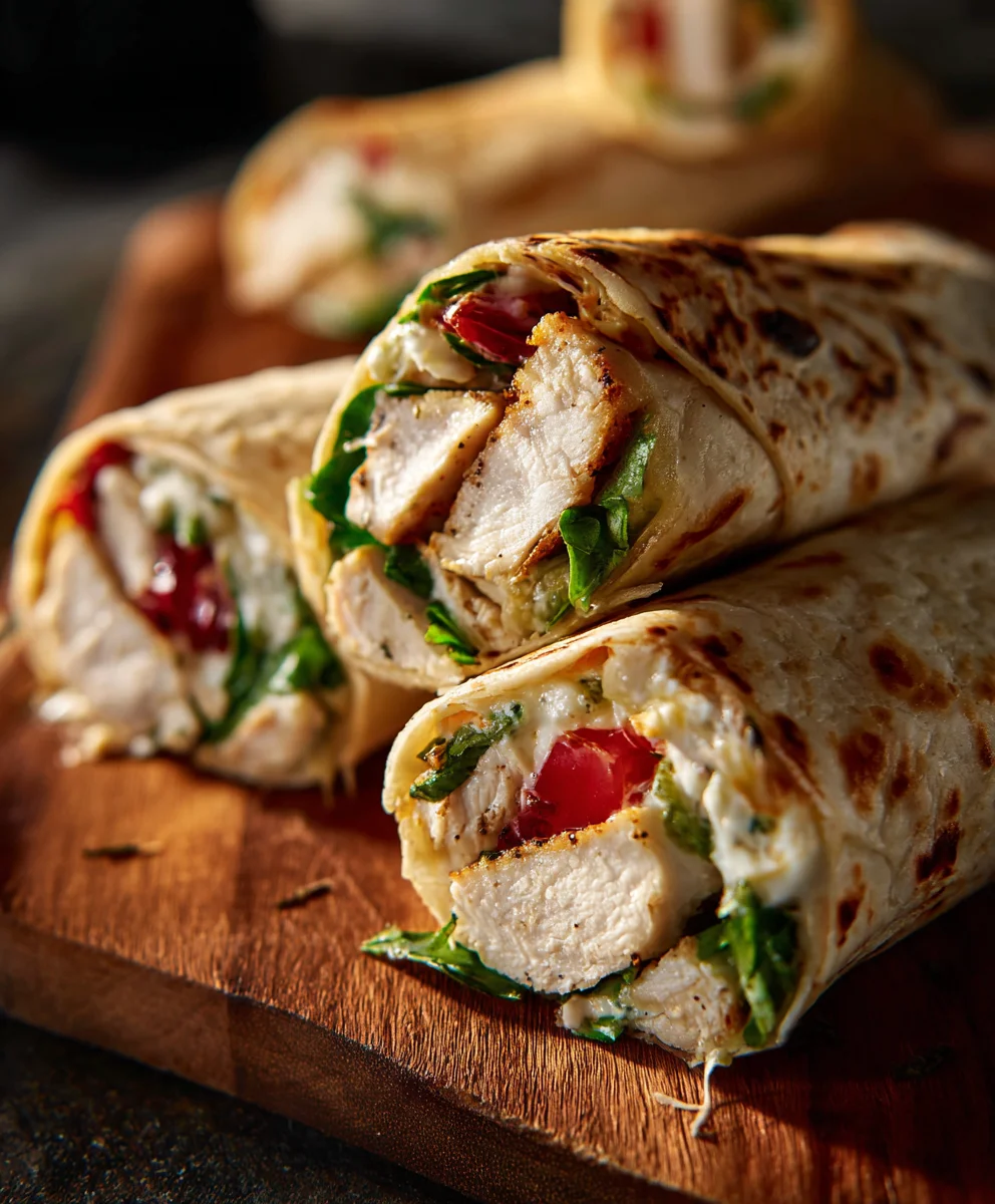 Cheesy Garlic Chicken Wraps – Your New Favorite Dinner!
