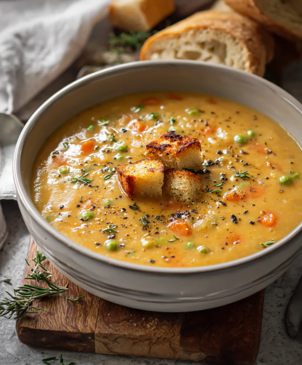 Easy One Pot Creamy Vegetable Soup - Healthy & Fast Meal