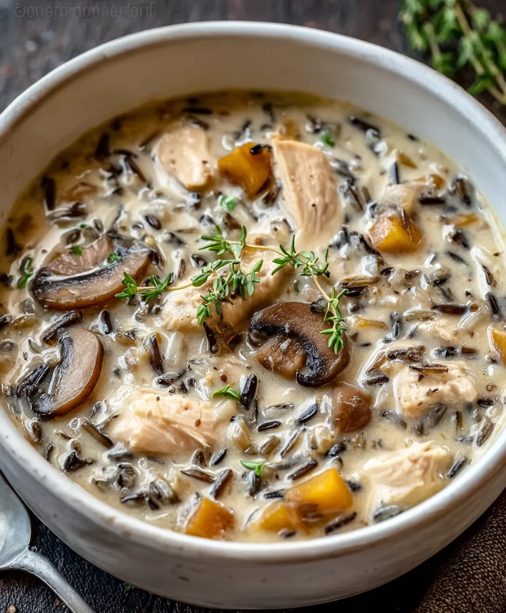 Creamy Mushroom Chicken Wild Rice Soup – Comforting Meal