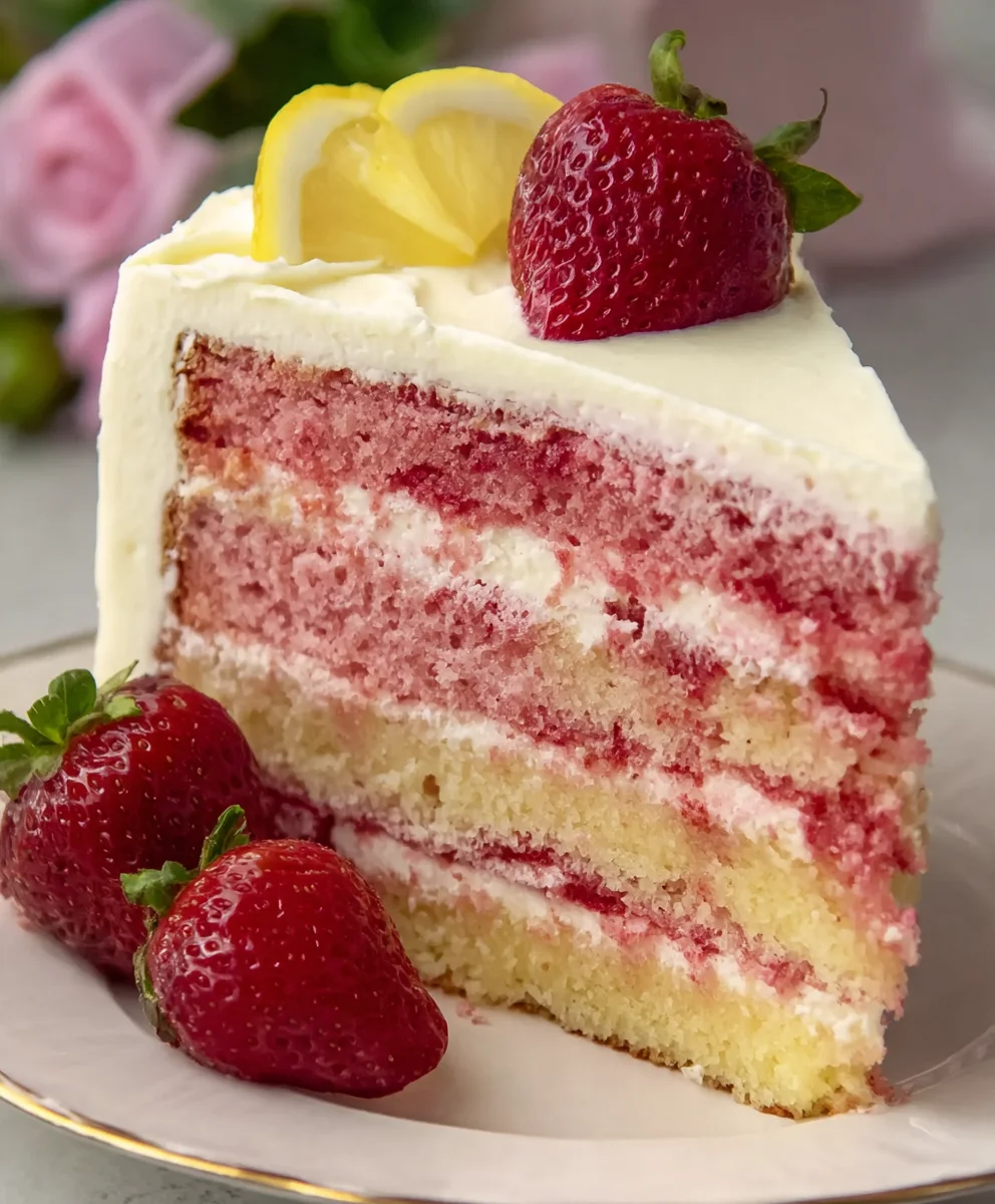 Strawberry Lemonade Layer Cake