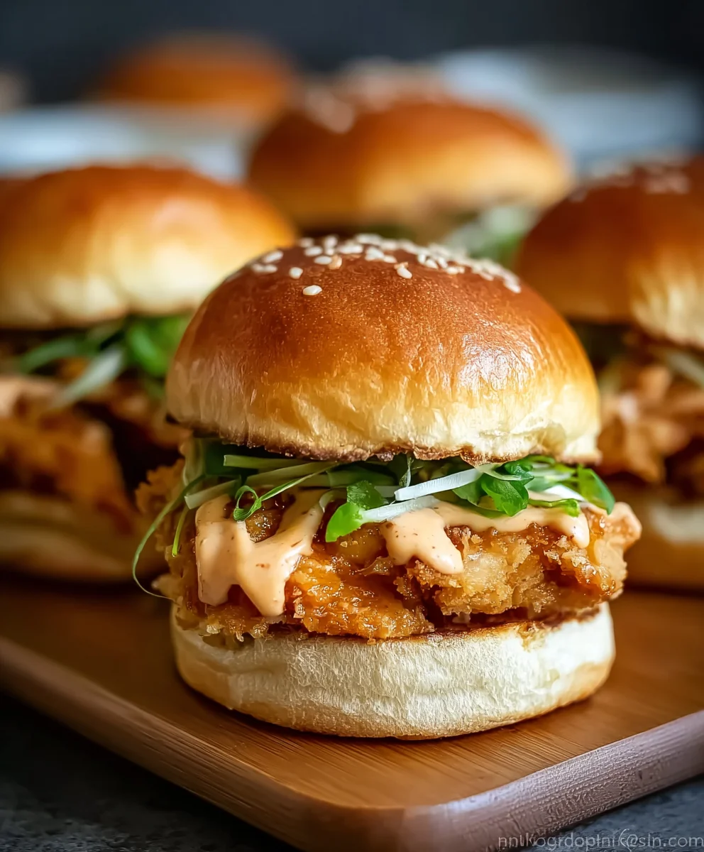 Spicy Bang Bang Chicken Sliders
