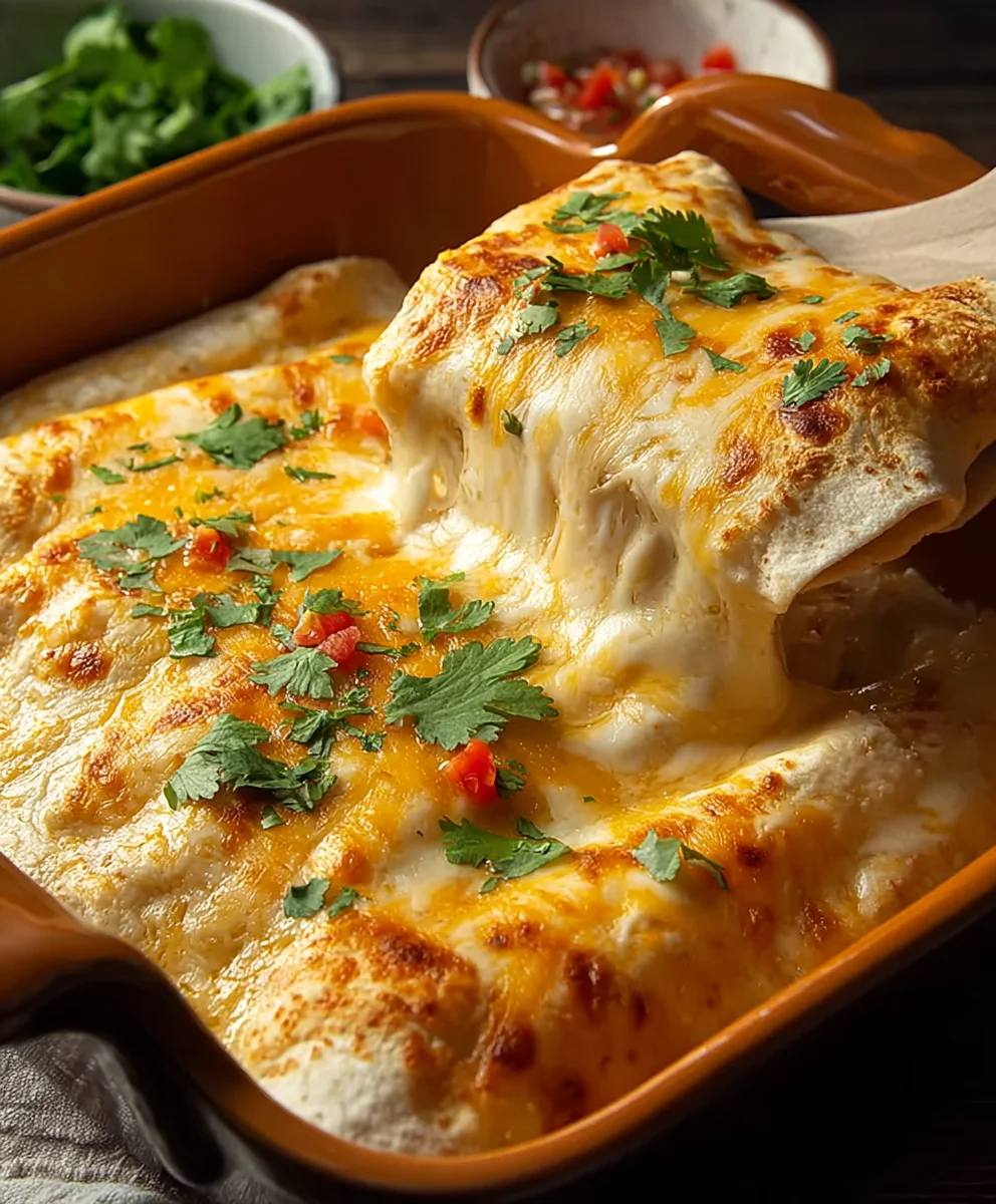 Easy White Chicken Enchiladas