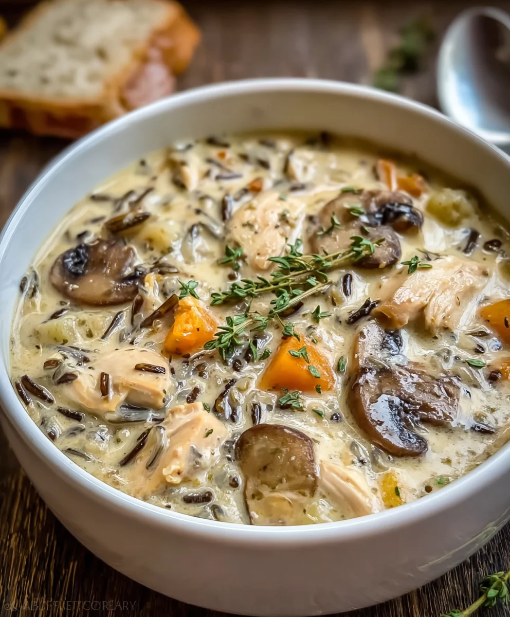 Creamy Mushroom Chicken Wild Rice Soup – Comforting Meal