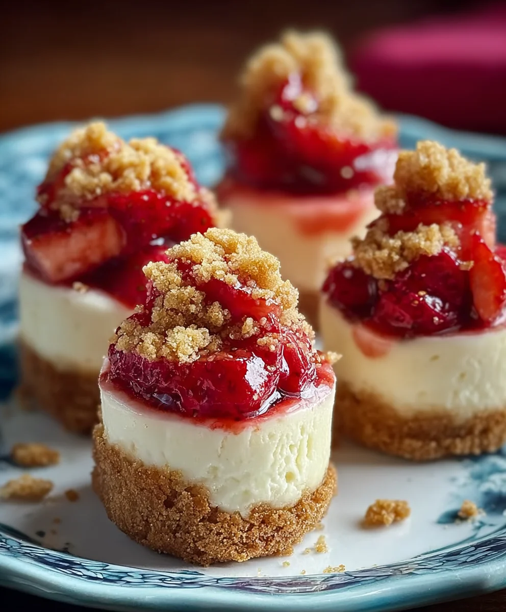 Mini Strawberry Crunch Cheesecake Bites Recipe - Easy & Delicious