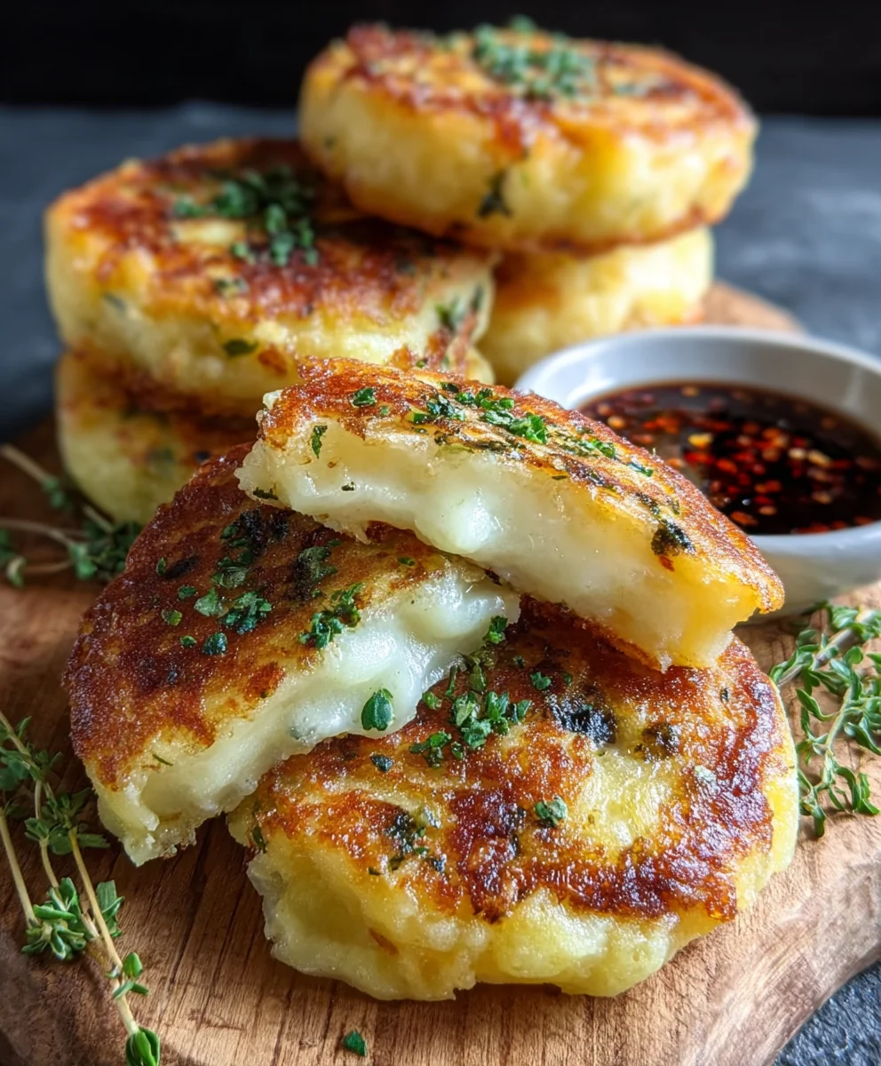 Delicious Cheesy Stuffed Potato Cakes - Easy Recipe!