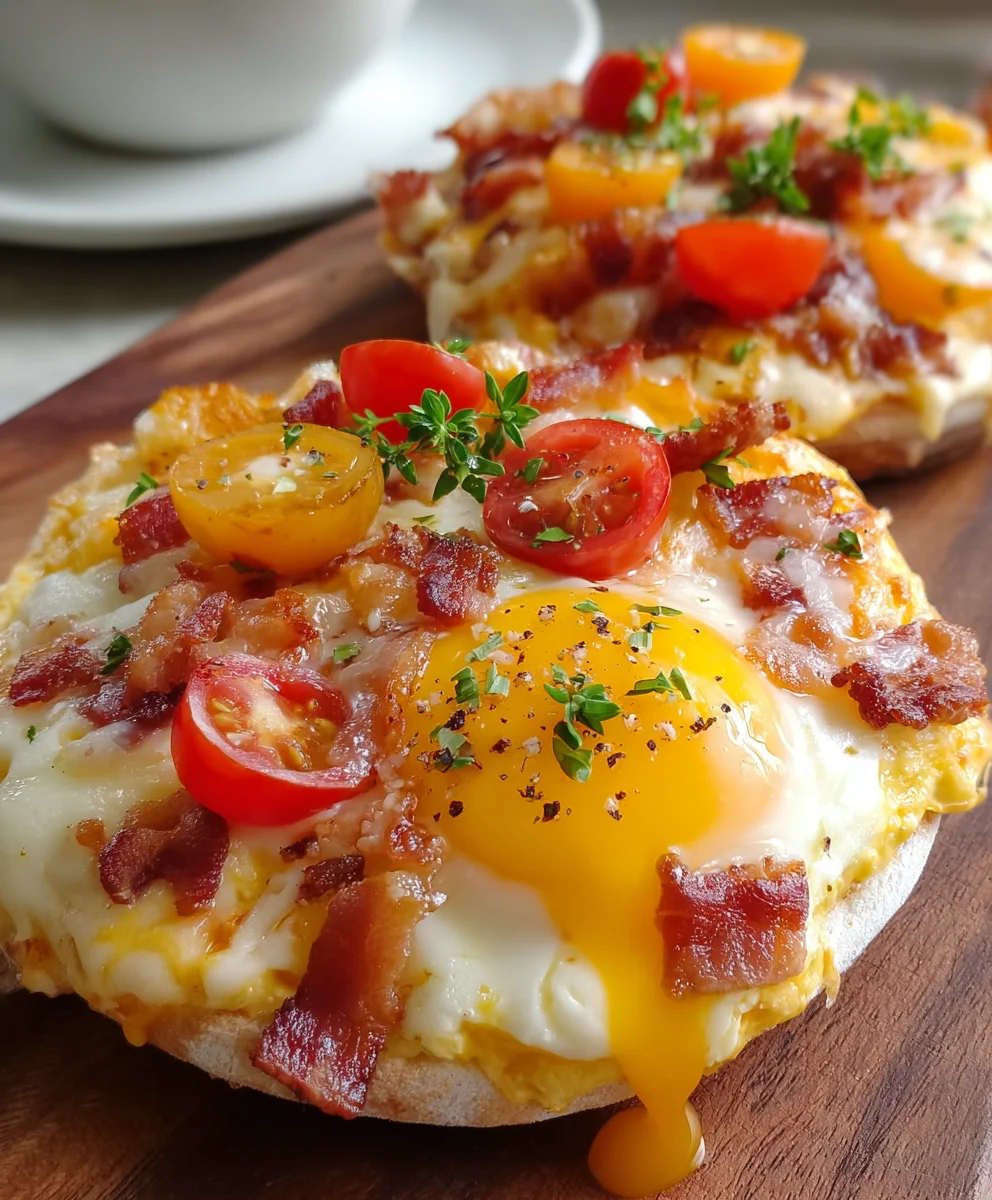 Crave-Worthy English Muffin Breakfast Pizza in Minutes