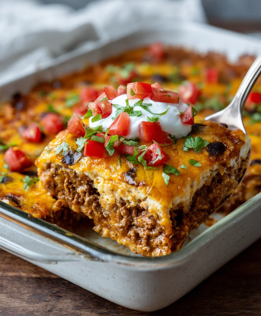 Delicious Beef Taco Casserole – Perfect for Family Meals