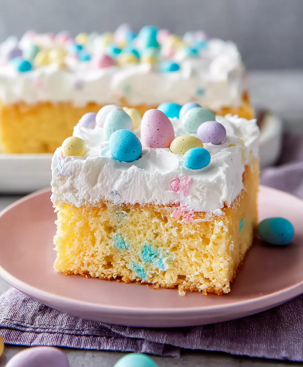 Delicious Easter Poke Cake