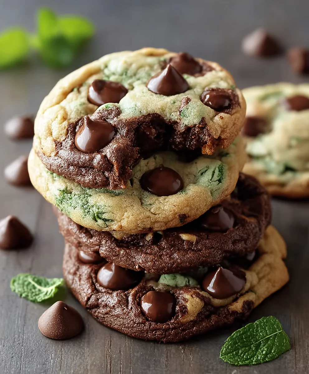 Soft & Chewy Mint Chocolate Chip Cookies