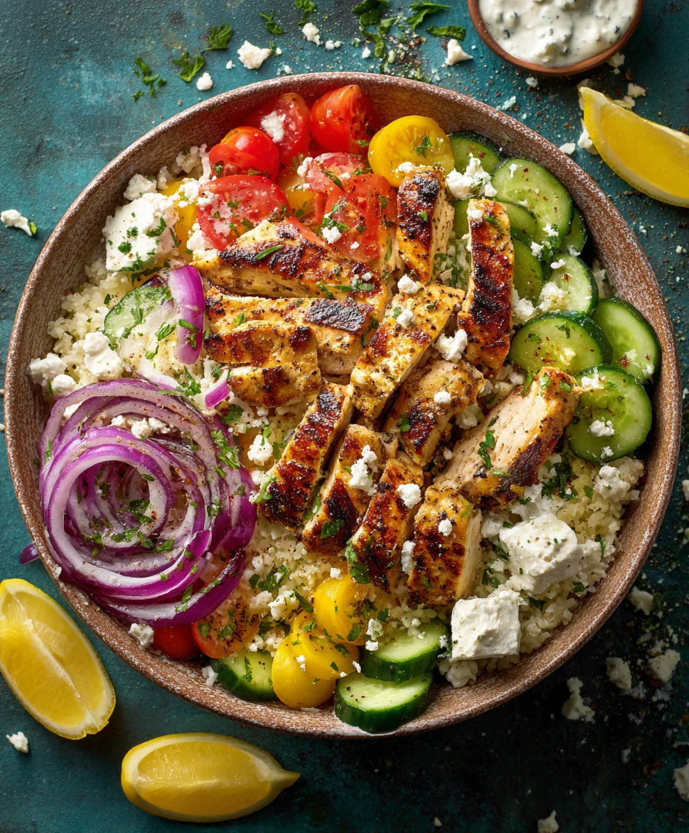 Savory Greek Chicken Cottage Cheese Bowl - Quick & Healthy!